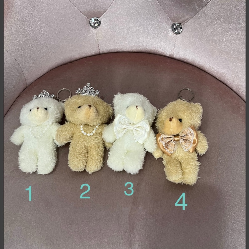 1 Plush Teddy Bear Keychain of your choice